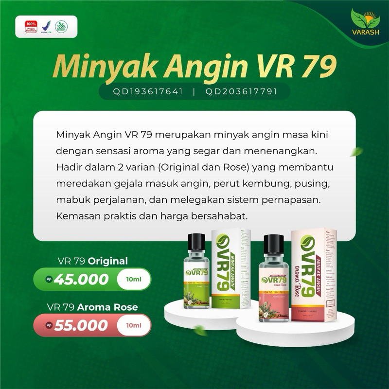 Minyak Angin VR79 Original & VR79 Rose