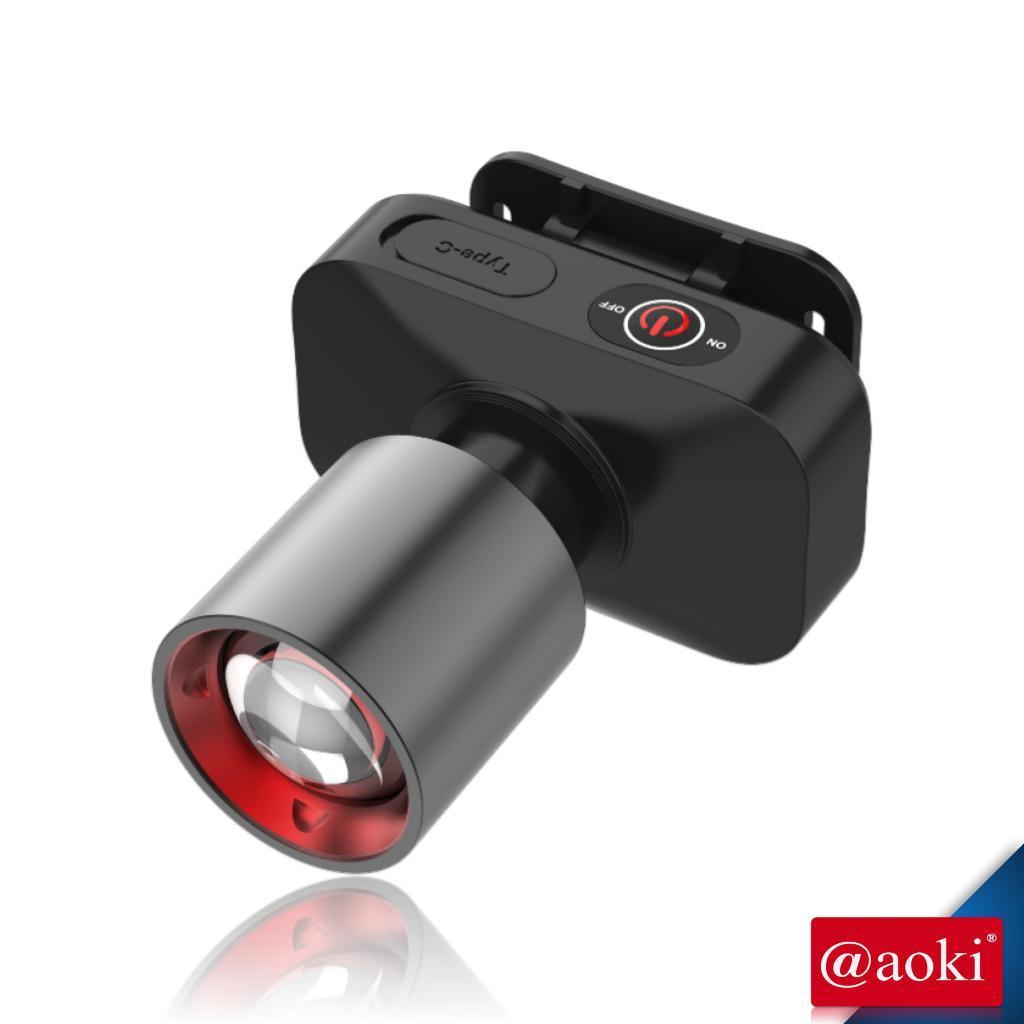 SENTER KEPALA LED ZOOM  60W - CAHAYA SUPER TERANG WARNA KUNING - JARAK JAUH LASER - ALUMINIUM ALLOY 