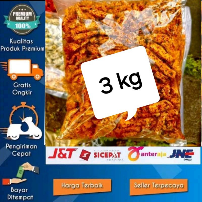 

3 kg basreng pedas daun jeruk bakso goreng pedas daun jeruk 3 kg