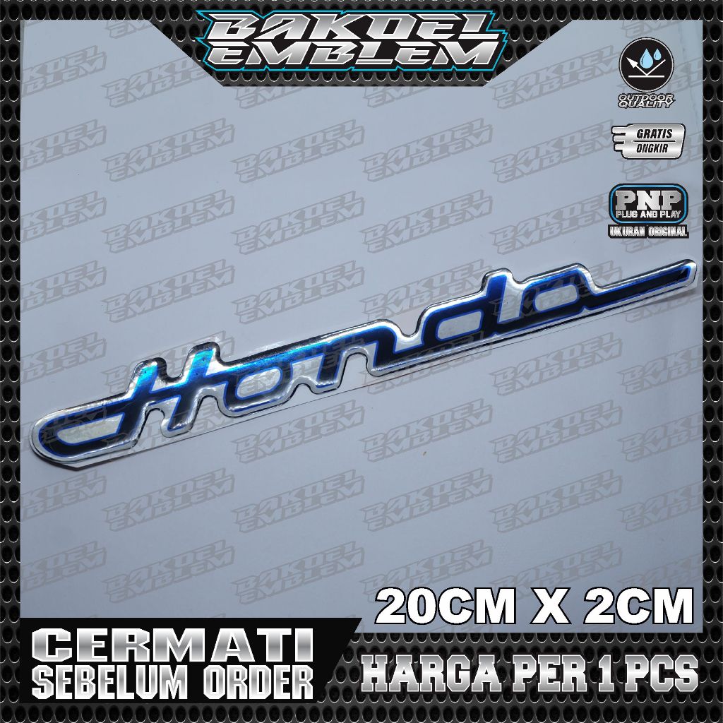 Emblem timbul honda latin / emblem honda latin / emblem honda latin biru