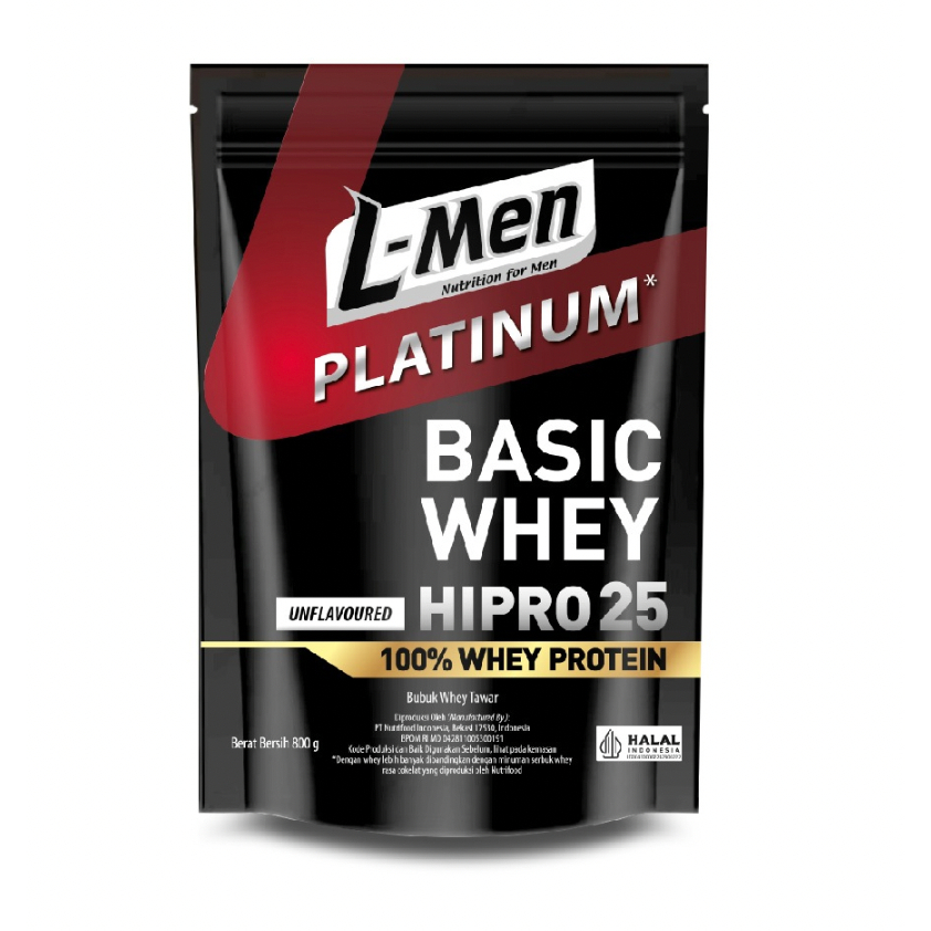 L-MEN L MEN PLATINUM BASIC WHEY 100% PROTEIN UNFLAVOURED 24 SERVING SUSU PROTEIN 800 GRAM