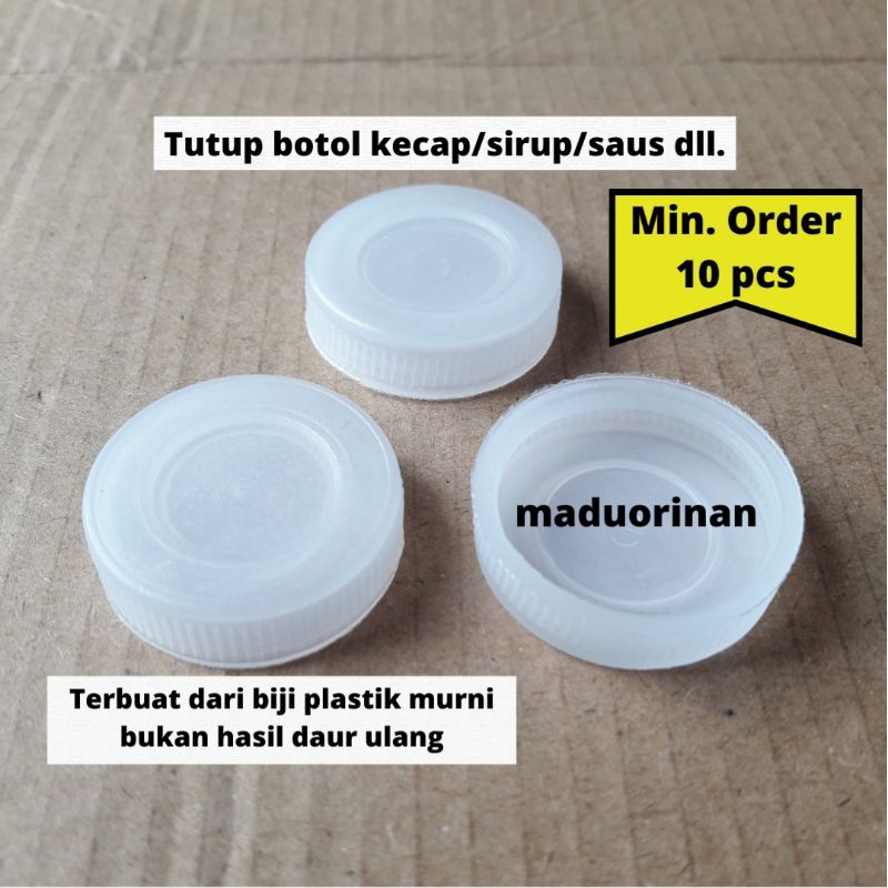 Tutup plastik untuk botol kecap sirup agung abc saus limun bir putih polos