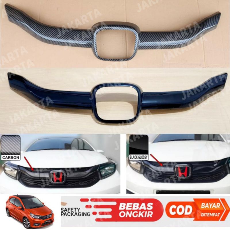 List Grill Bumper Depan Cover All New Brio 2018 2022 2023 AWAL RS SATYA Urbanite Hitam Glossy Carbon