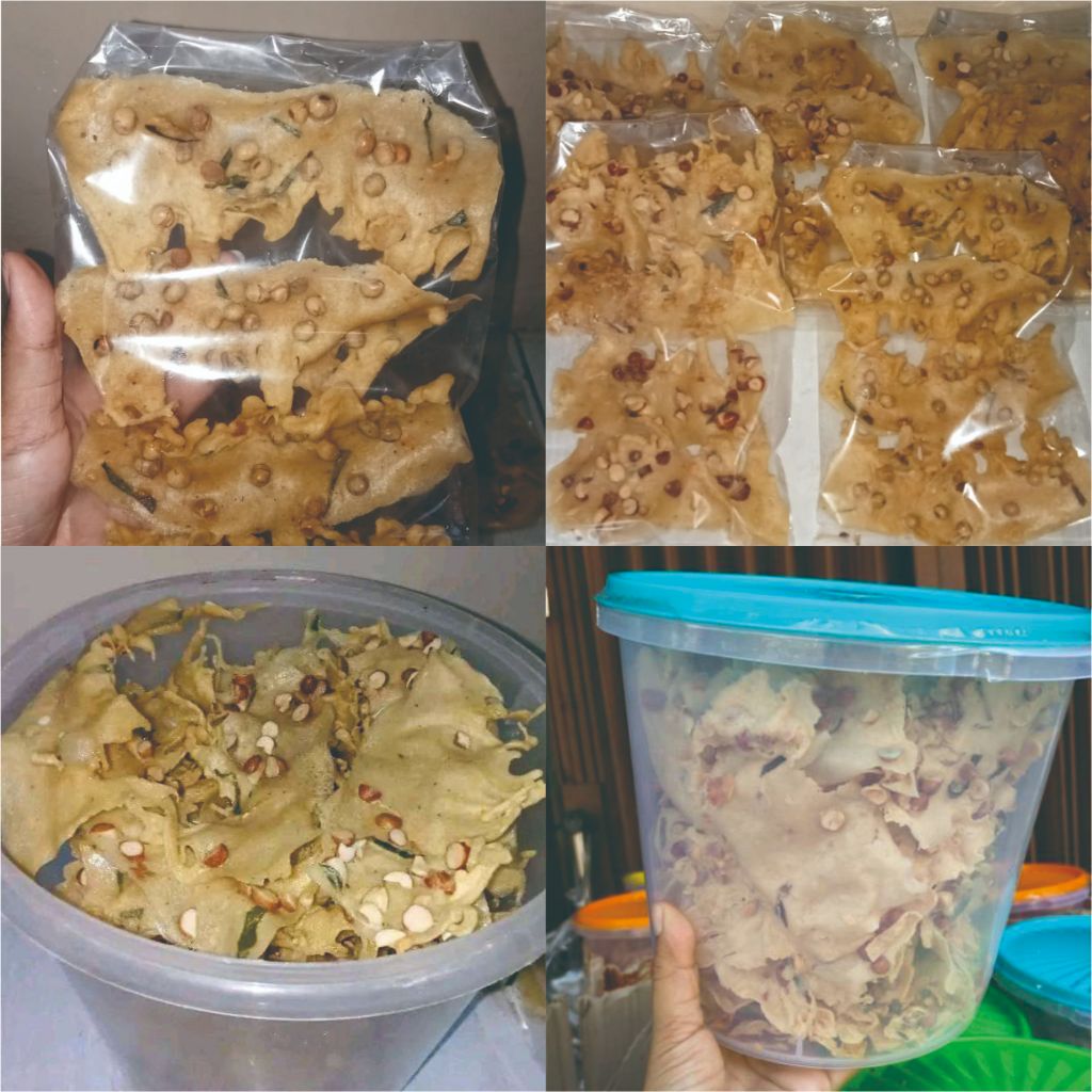 (Kemasan Kecil) Aneka Peyek Kemasan Plastik Eceran - Peyek Kacang Peyek Rebon Peyek Teri - Rempeyek