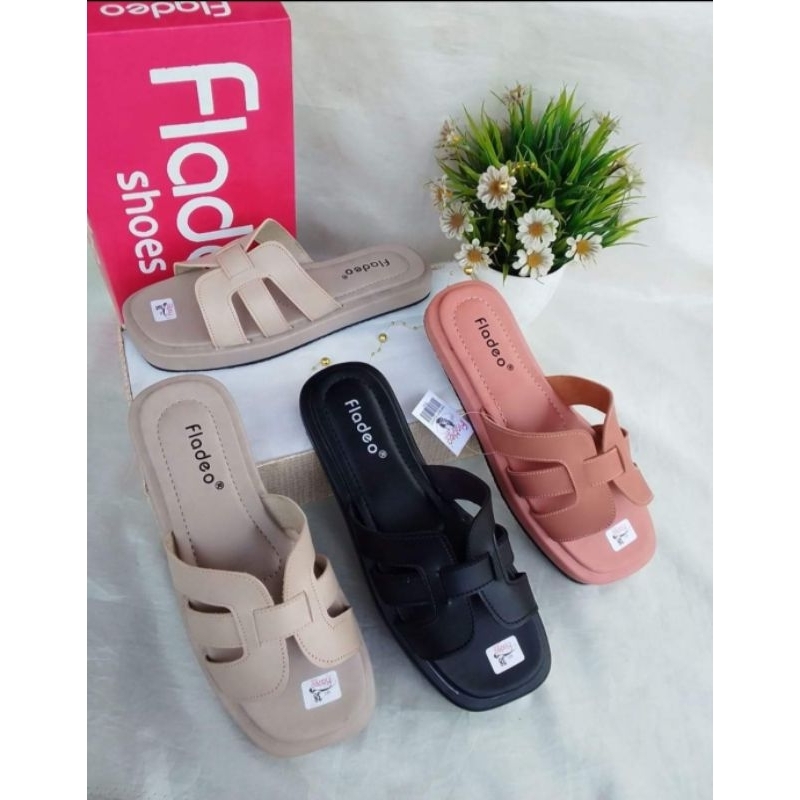 Sandal Fladeo Teplek Wanita/Sandal fladeo Casual/Sandal Fladeo Terbaru