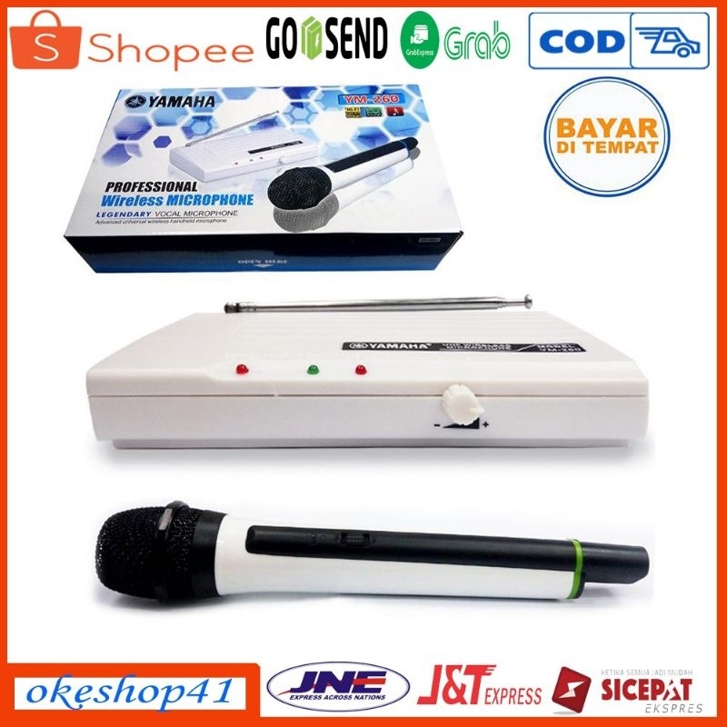 mic wireless YAMAHA Y-260 YM-260 wireless Microphone Suara di jamin mantap