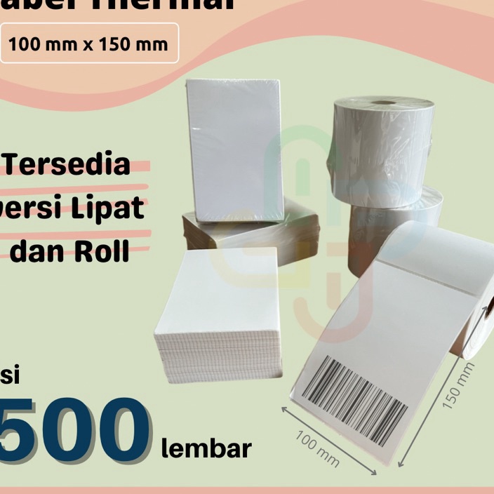 

KF7 Label Sticker Thermal Barcode Resi 1x 15 Kertas Printer Tesi Termal