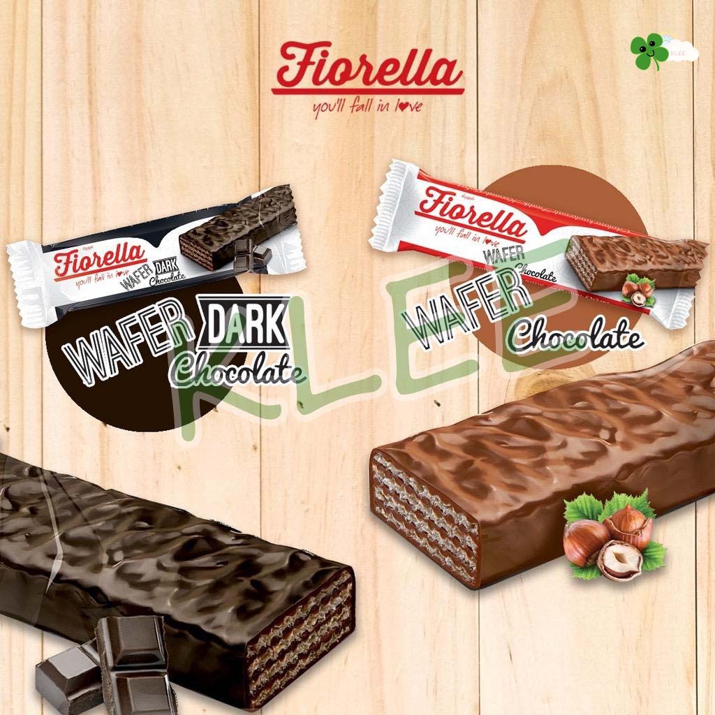 

Fiorella Chocolate Wafer Turki 40g - Wafer Salut Coklat dengan Krim Cokelat - Coklat Wafer Turki - Fiorella Coklat Wafer Dark Chocolate Bitter - Fiorella Coklat Wafer Hazelnut