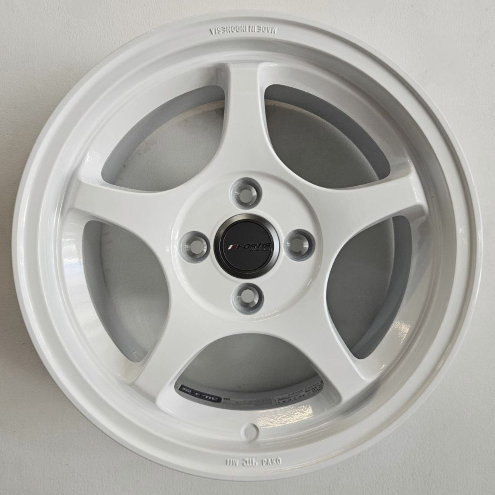 VELG MOBIL ORIGINAL FORTIS WHEELS BY PAKO PLW 15 TYPE 2 R15 x 6,5 4H 100 ET 38 RACING WHITE