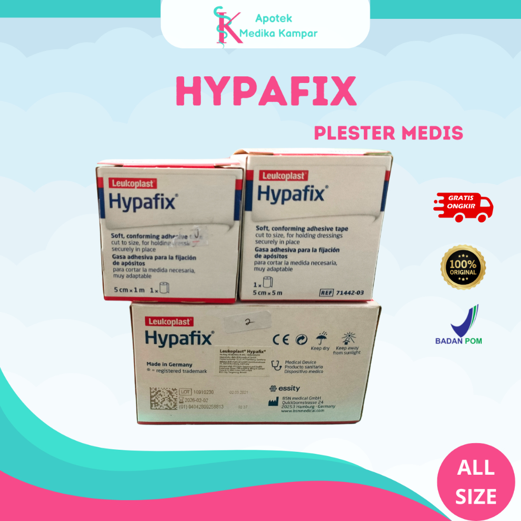 Hypafix putih plester / Perekat luka lebar / Penutup luka