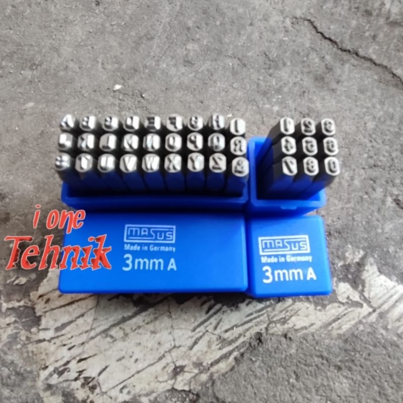 

Hurup dan angka ketok 3mm masus germany stamp punch set