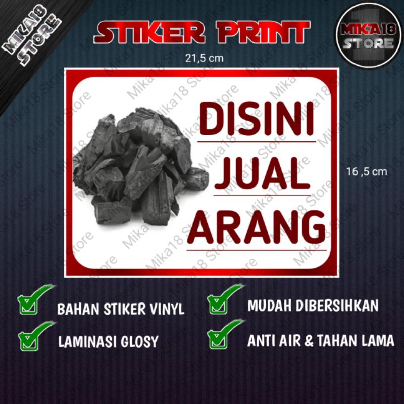 

Stiker warung disini Jual Arang