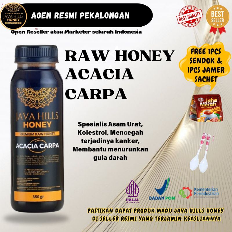 

MADU ACACIA JAVAHILLS HONEY PREMIUM RAW HONEY ASLI MURNI SPESIALIS. KOLESTEROL ASAM URAT BENJOLAN 320GR