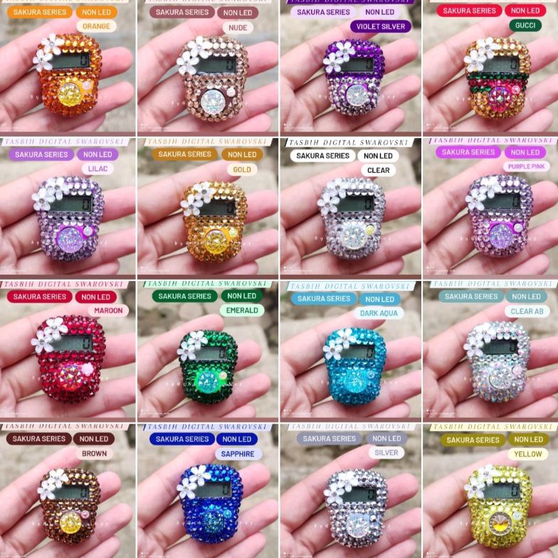 LIMITLESS Tasbih Digital Swarovski  Sakura Series   Tasbih Cantik  Tasbih Digital Bling bling  Tasbi