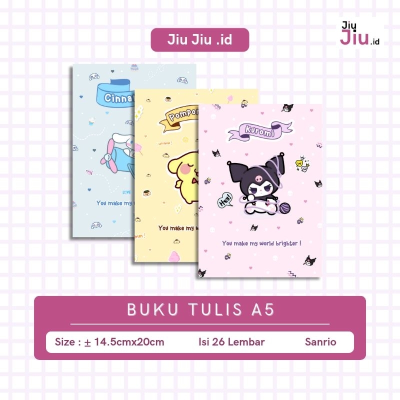 

JiuJiu.id | Buku Tulis A5 Karakter - isi 26 Lembar - 1 Pak / 6 Buku