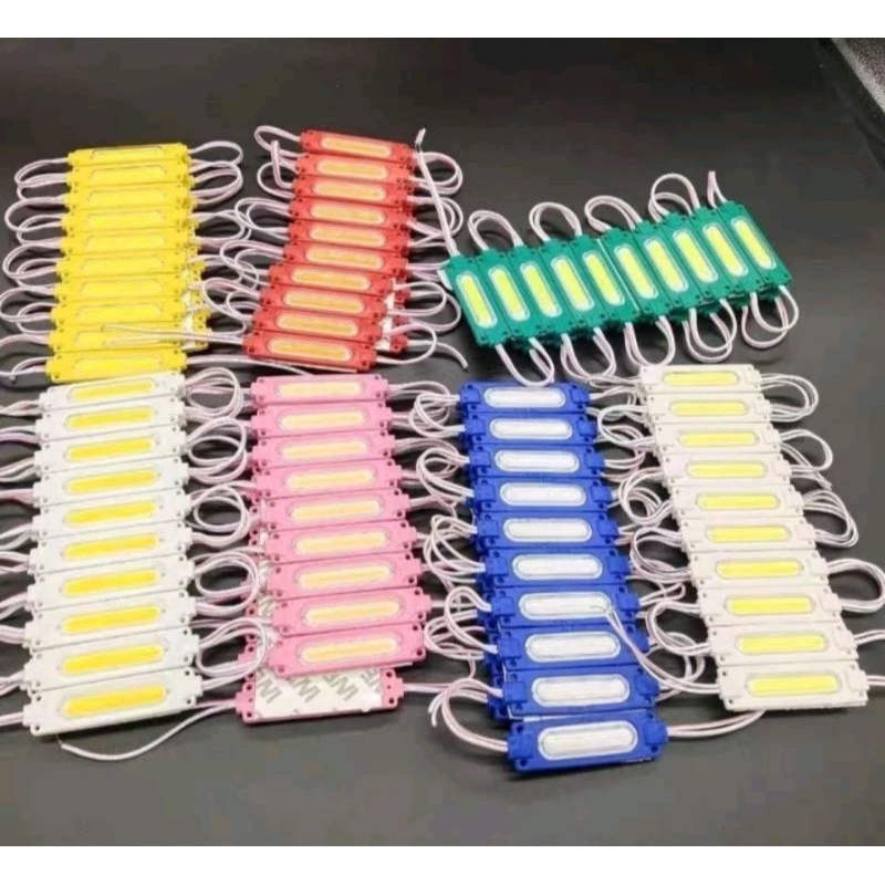 LAMPU LED MODUL STRIP COB 6led 12volt-24volt WATERPROOF KOLONG VARIASI mobil motor cahaya super tera