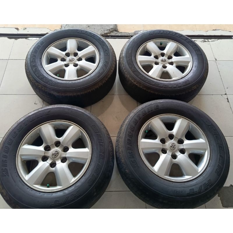 VELG MOBIL BEKAS STD FORTUNER RING17 Lubang 6X139 ET30 + BAN 265 65 R17