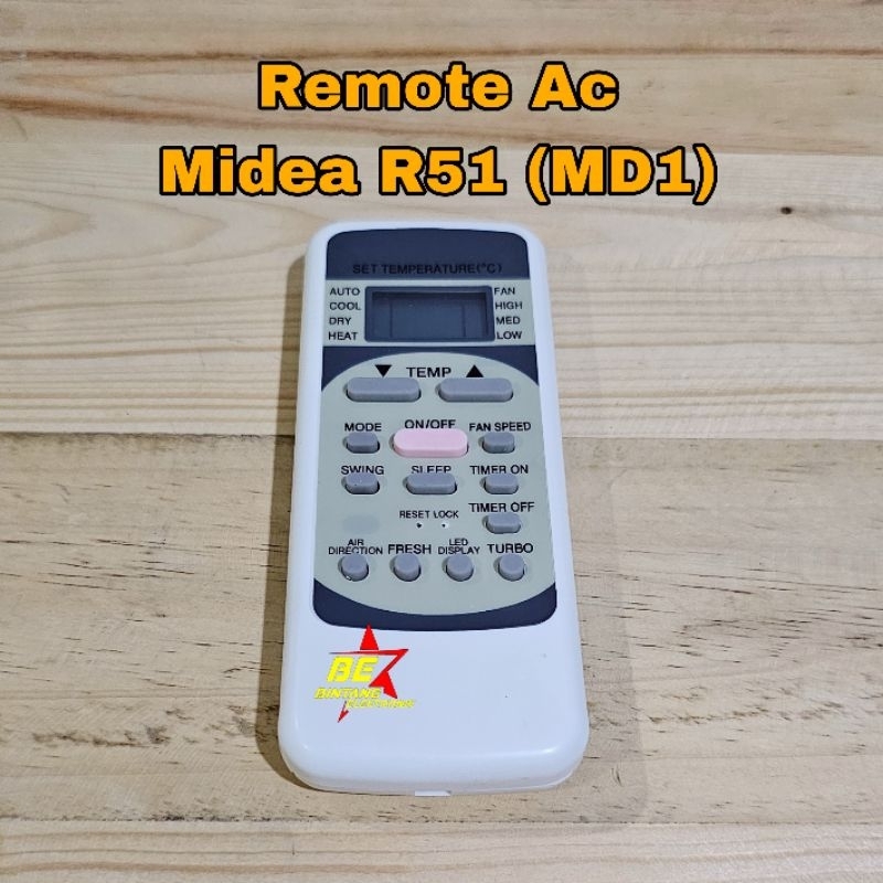 Remote Control Ac MIDEA INVERTER R 51 Remot Ac Midea R51 (MD1)