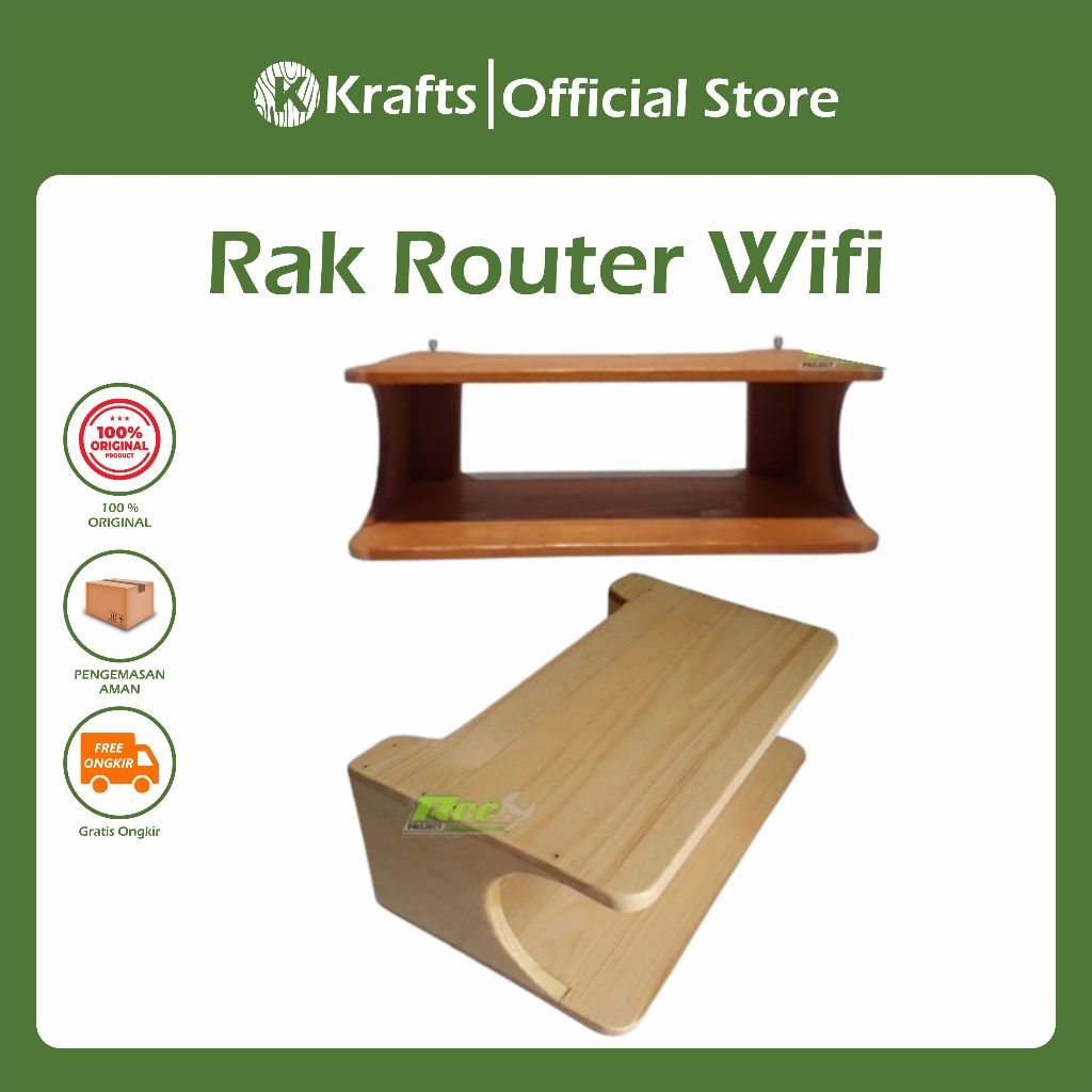 [KRAFTS] Rak Dinding Router Wifi | Rak Dinding STB | Rak Wifi Kayu | Tempat Router Wifi