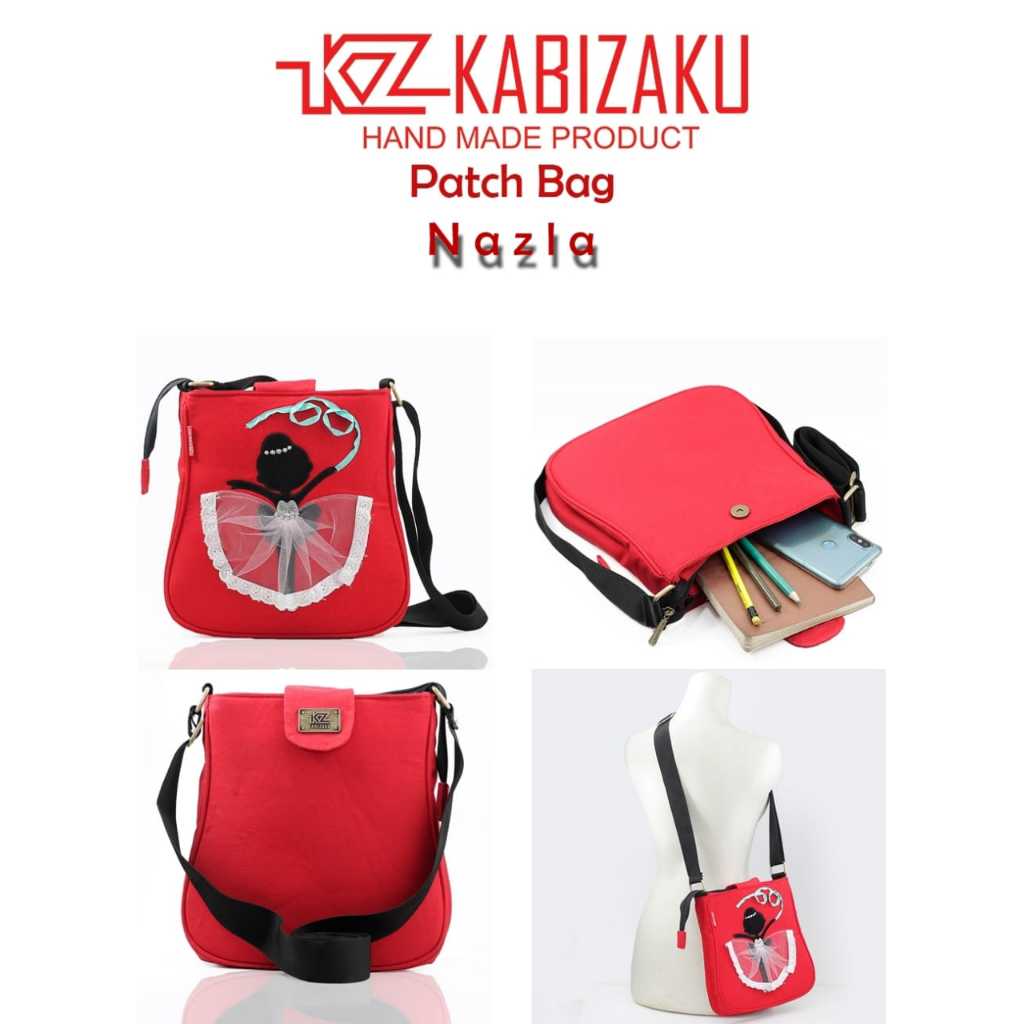 Tas Kabizaku Patch Bag Nazla | Tas Selempang | Shoulder Bag | Tas Kabizaku