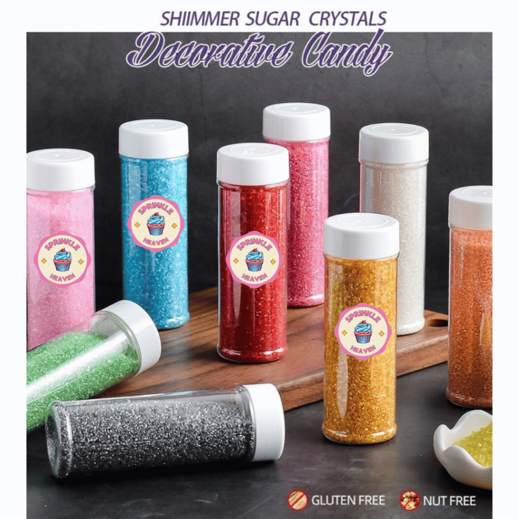 

Sprinkle Heaven - Shimmer Candy Gula Gliter Dekorasi Kue Gold Silver Food Grade Edible Halal 3GR