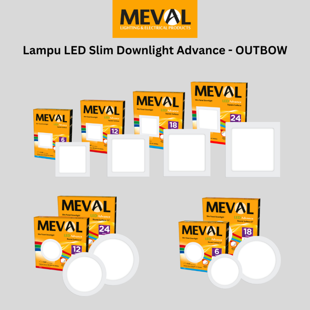 MEVAL Lampu LED Slim Downlight Advance Series - OUTBOW
