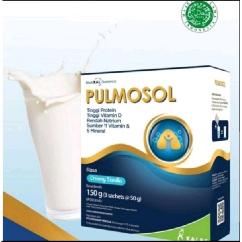 

[ free packing kardus ] Kalbe Pulmosol susu paru-paru vanila ready stok