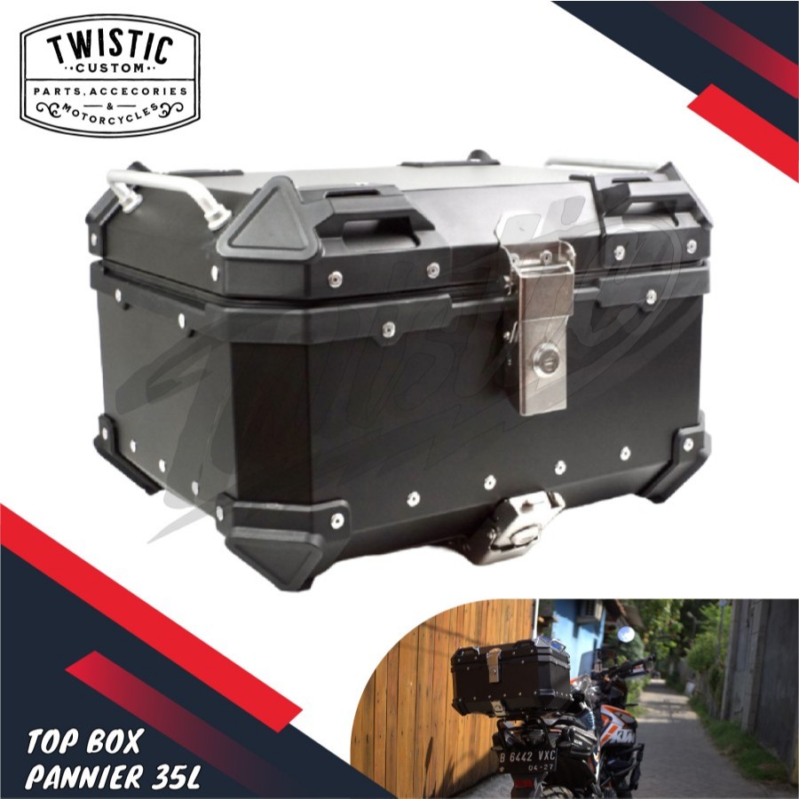 Top Box Pannier Aluminium 35L Motor Versys CB150X ADV XMAX KLX CRF ADV