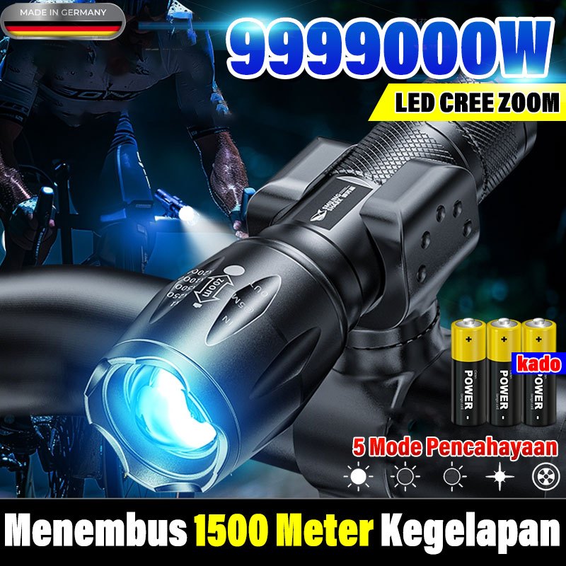 3In1 Berkemah 100000 Lumens Xhp 50 - Kualitas Cahaya Super Terang senter led super terang senter min