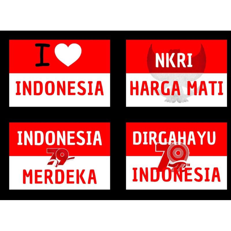 

stiker bendera merah putih 17agustus ulang tahun indonesia buat pipi