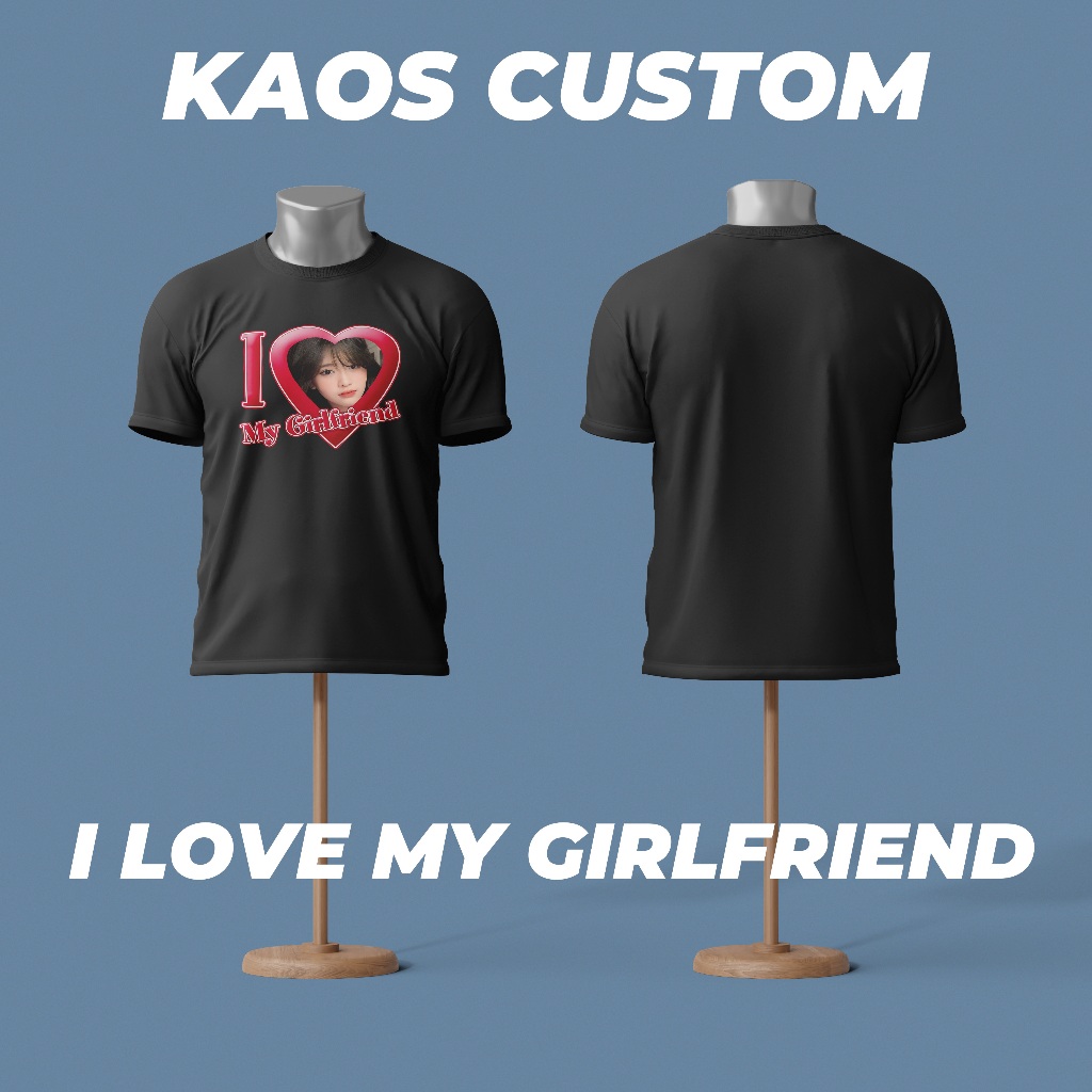 Kaos Bucin Streetwear - Kaos Custom Foto Satuan - Kaos Aesthetic Custom Foto Pasanganmu