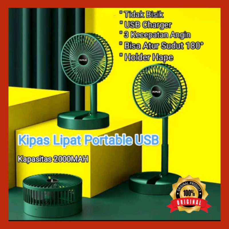 Kipas Angin Lipat Portable SQRS Rechargeable / Kipas Lipat Portable Super / Kipas Angin Meja Lipat P
