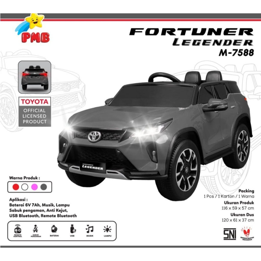MAINAN ANAK MOBIL REMOTE CONTROL TOYOTA FORTUNER LEGENDER M7588