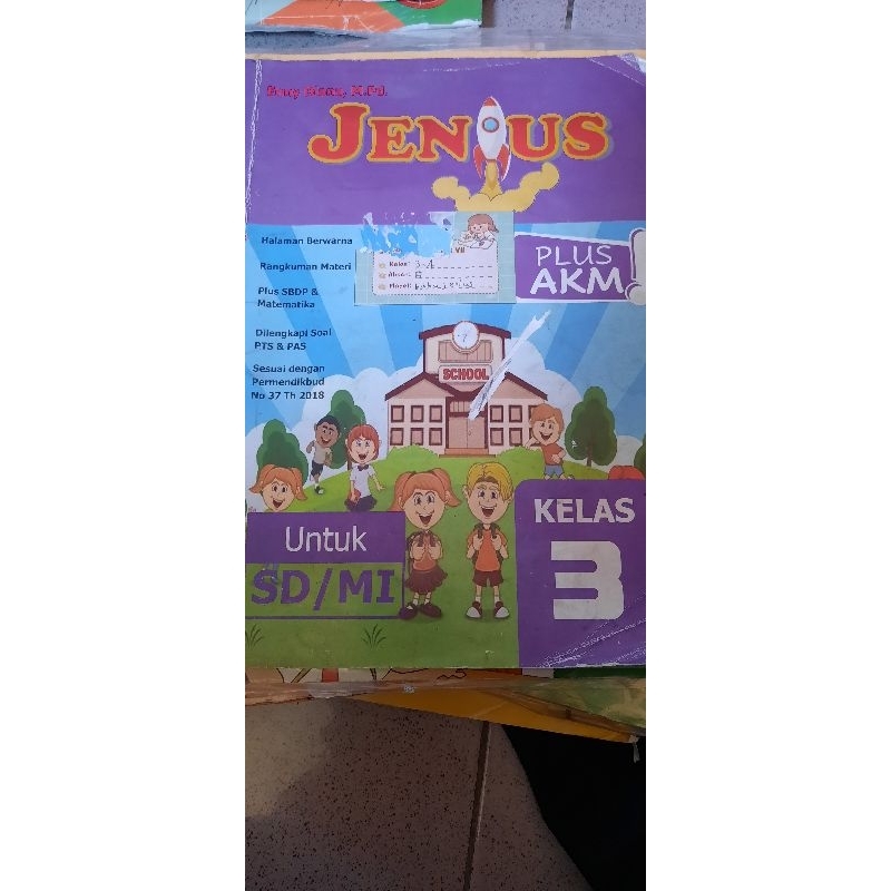 Jenius buku kelas 3 SD bekas