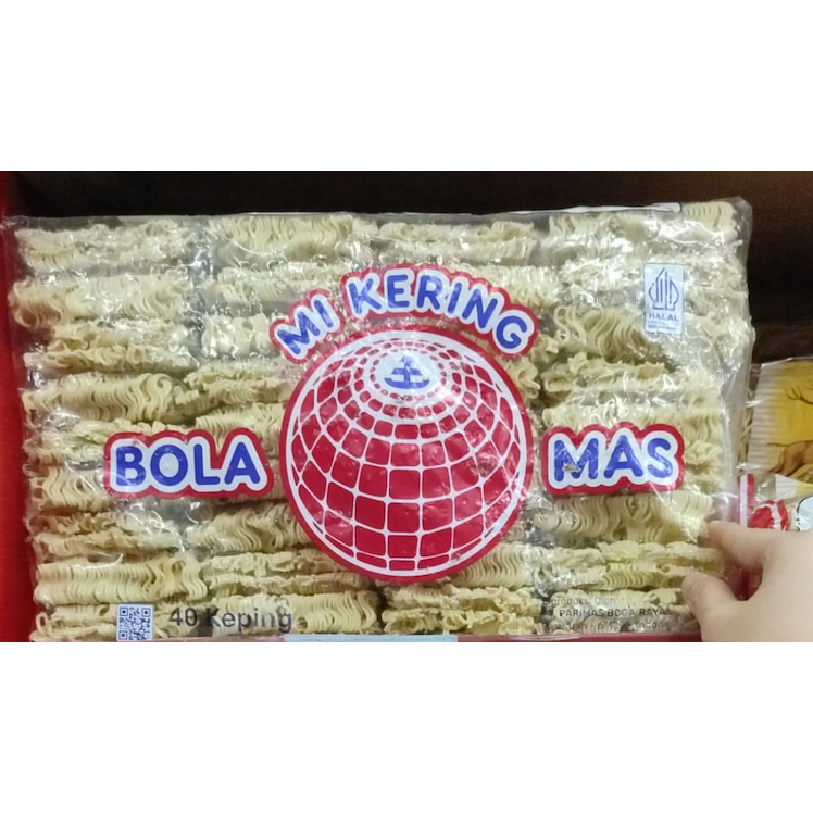 

Mie Kering Telur Bola Mas 2Kg isi 40 keping