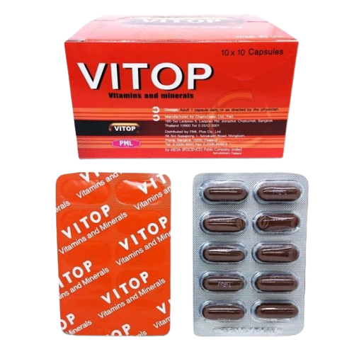 VITOP VITAMIN DOPING AYAM 1 STRIP ORI THAILAND VITOP Merangsang pertumbuhan otot AYAM JAGO