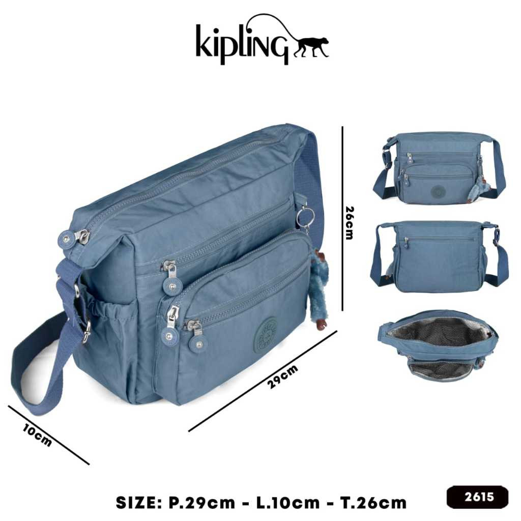 GAS TAS SELEMPANG WANITA KIPLING 2615 # NILON WATERPROOF# LARGE.