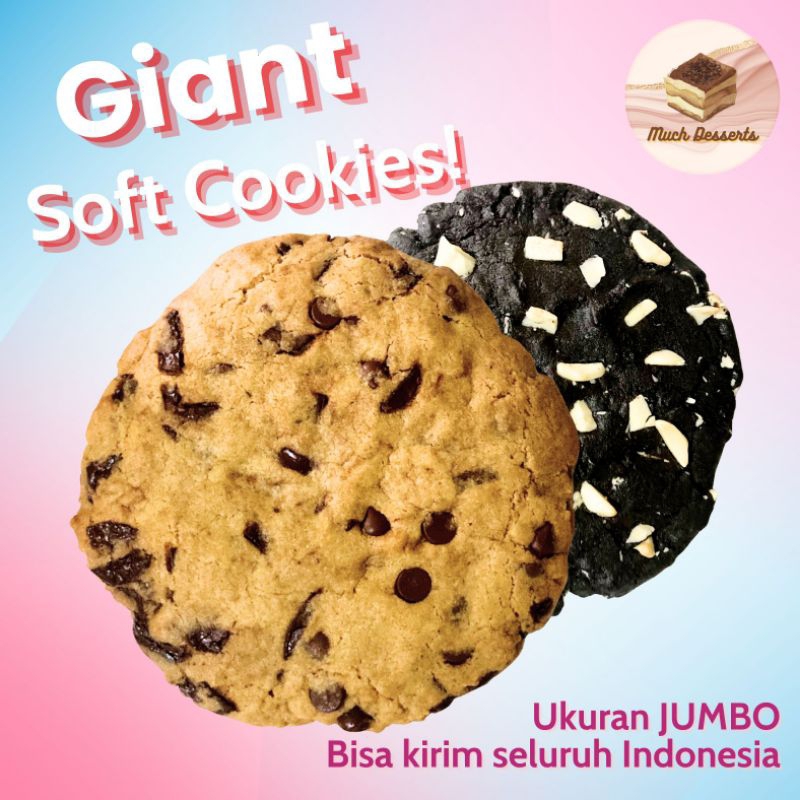 

Much Desserts Giant Soft Cookies Jumbo Chocolate Chips Cookies n Cream