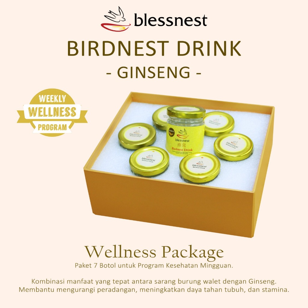 

Minuman Sarang Burung Walet - Blessnest Drink Ginseng (ENDURANCE) Program 1 Minggu