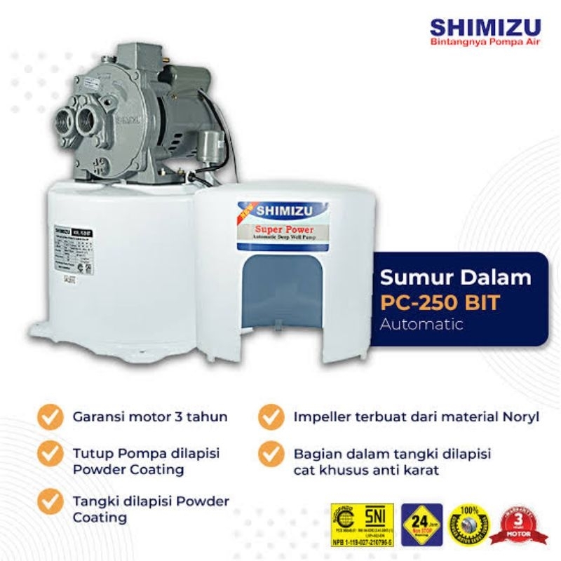 Pompa Air Jet Pump Shimizu Pc 250 Bit Pc-250 Bit Garansi Shimizu