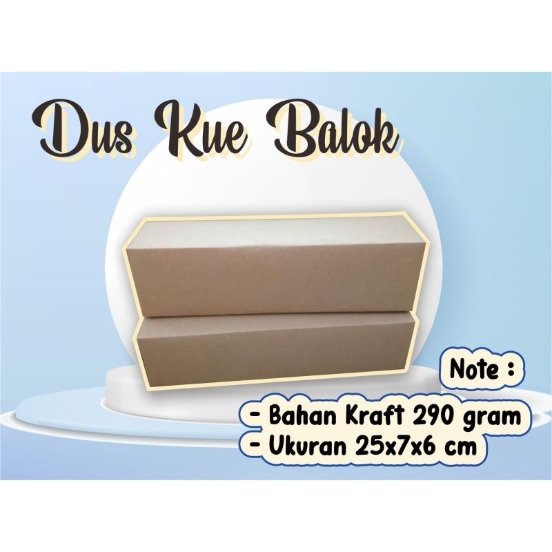 

dus kue balok/bahan kraft laminasi