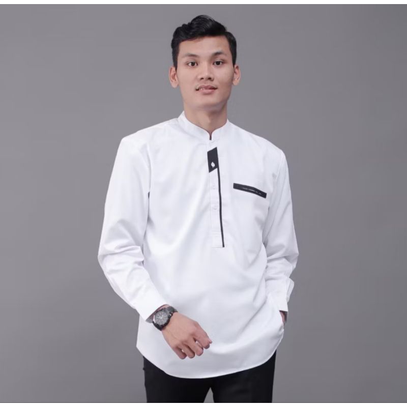 kemeja koko pria keren lengan panjang motif Abizaar