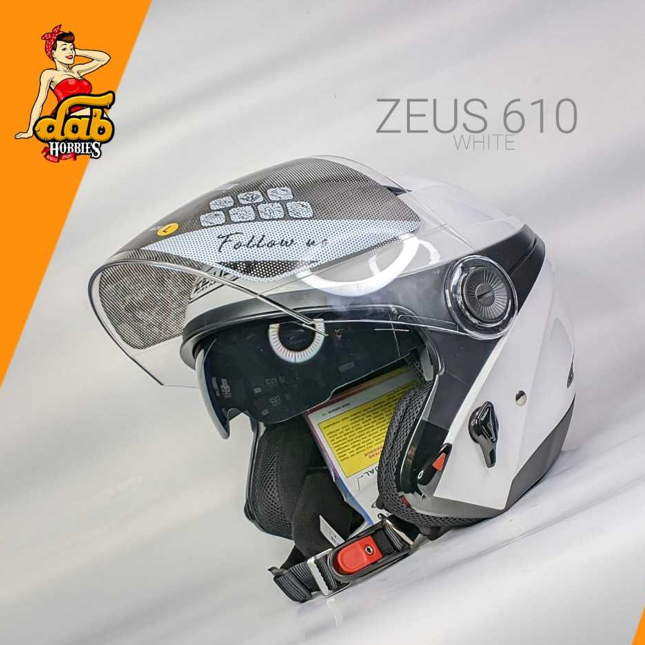 Helm Zeus 610 Half Face Putih