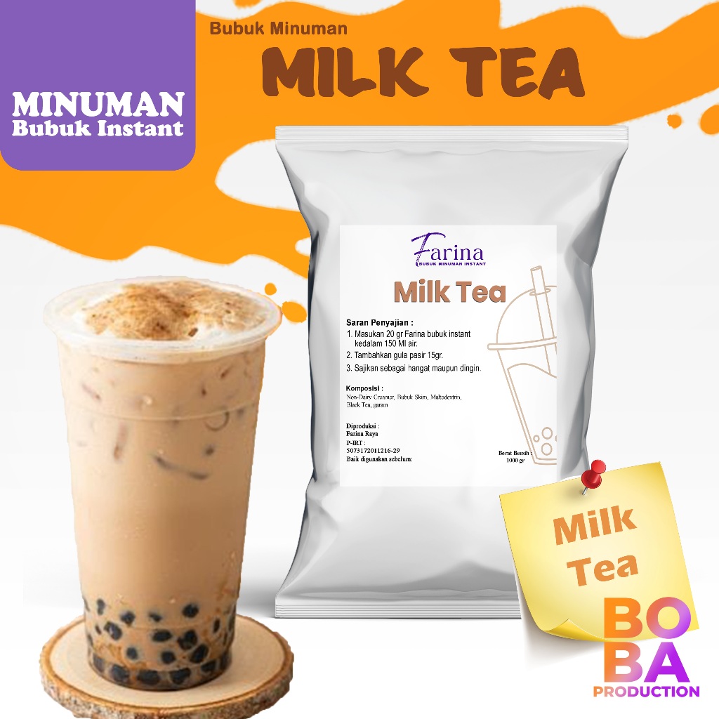 

Bubuk Premium Milk Tea - Powder teh susu - BobaProduction