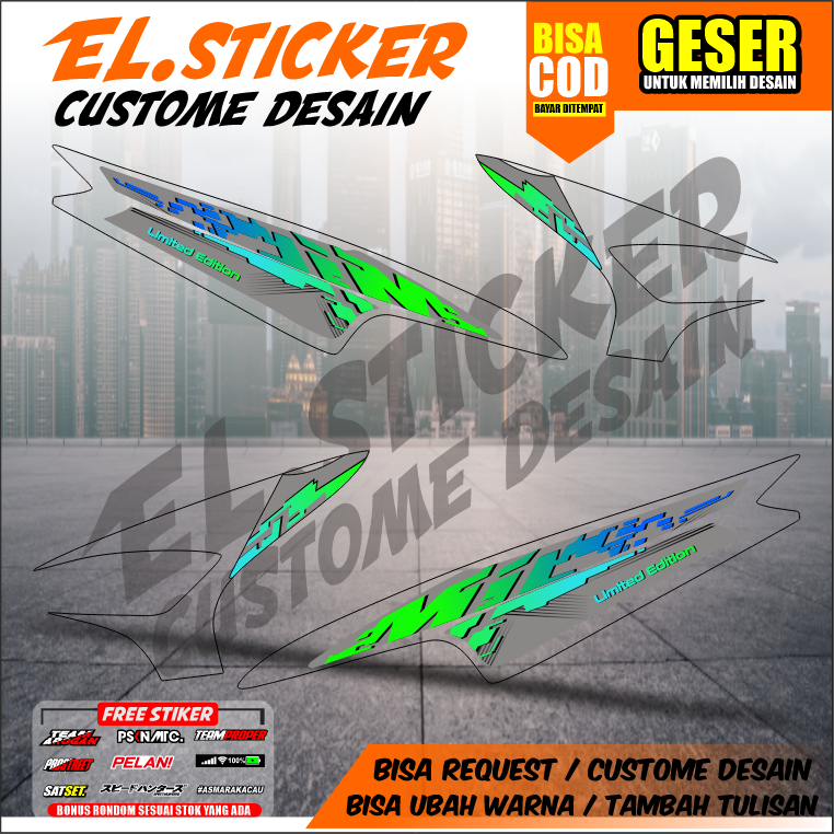 striping mio sporty transparan smile cw m3 hitam custome racing minimalis amore vinil max decal 6