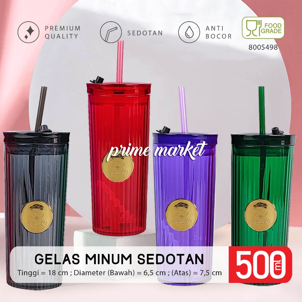 Gelas Minum Gelas Sedotan Gelas Plastik Souvenir Ulang Tahun Anak Souvenir Anak Sekolah (8005498)