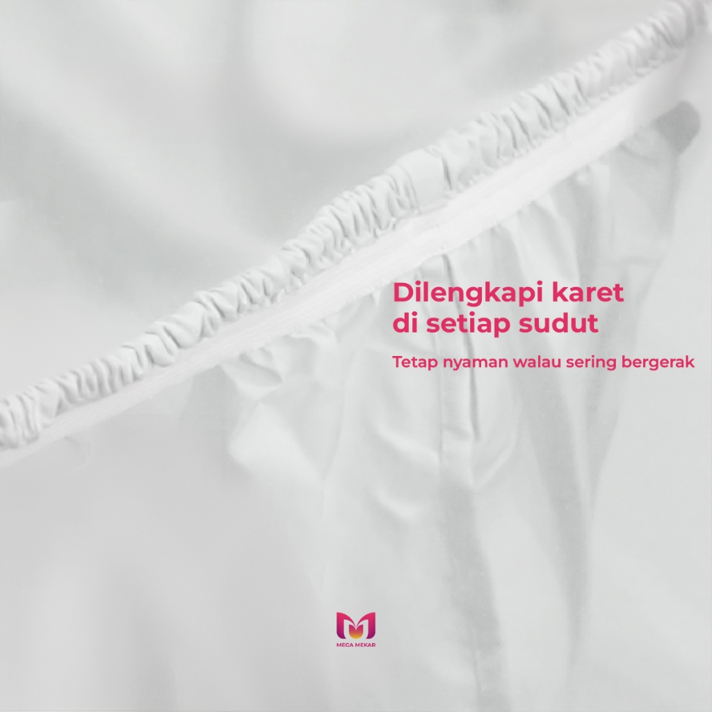 Sprei Set Putih Hotel Katun Lembut Adem / Sprei Polos / Sprei Katun Polos / Sprei 120X200 160X200