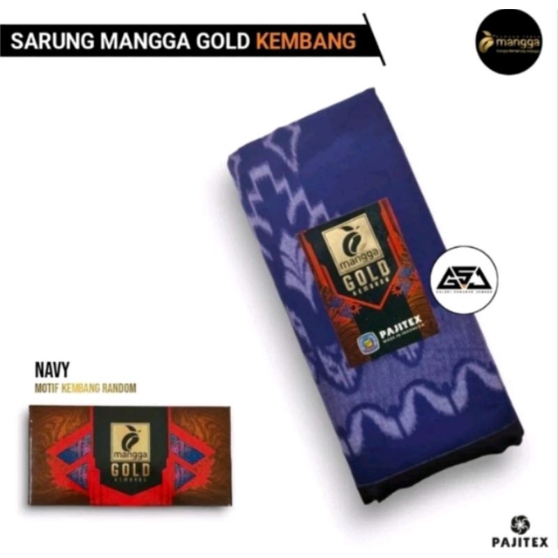 Sarung Mangga Gold Kembang Dewas Sarung Motif Kembang Sarung Pria Cap Mangga Sarung