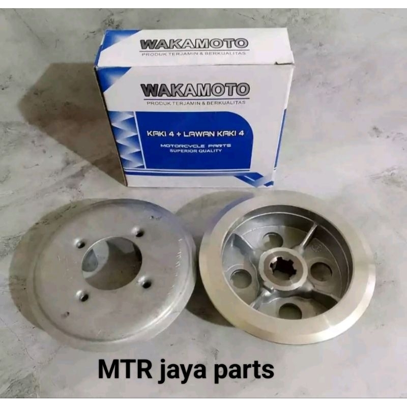 Dudukan Rumah Kampas Kopling Set Kaki 4+Lawan Kaki 4 GRAND WAKAMOTO