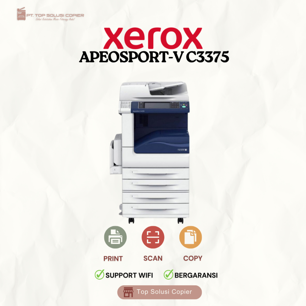 Mesin Fotocopy Warna Scanner Printer  Xerox 3375  A3+ untuk cetak sticker undangan foto kalender